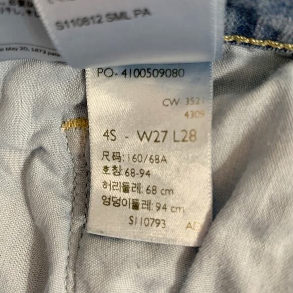 Levis Classic Straight Jeans Blue Stretchy Denim Women's 27 - Picture 10 of 10